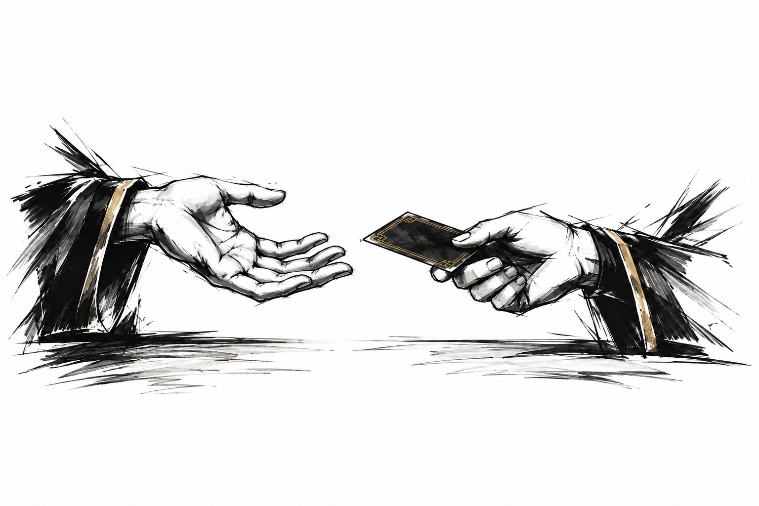 An empty hand after its last card passes to another player